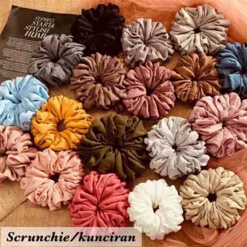 SCRUNCHY IKAT RAMBUT CEPOLAN HIJAB SCRUNCHIE KUNCIRAN CRUNCHY