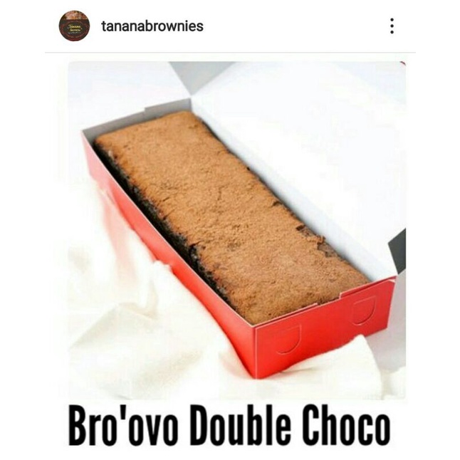 

Tanana Brownies (Bro'ovo Double Choco) Kemasan Baru warna Putih