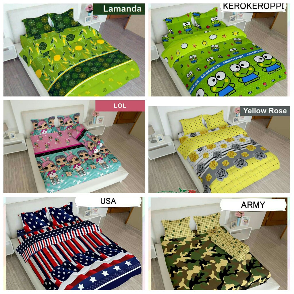 SPREI LADY ROSE KING 180x200 MOTIF DEWASA