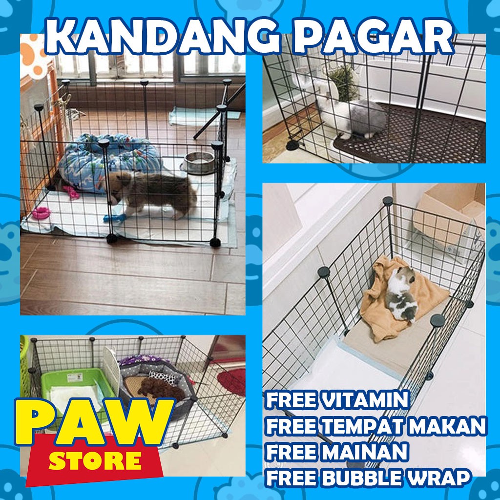 Kandang Pagar / Pagar besi DIY - untuk Hewan Anabul - Anjing kucing kelinci kura marmut hamster-8