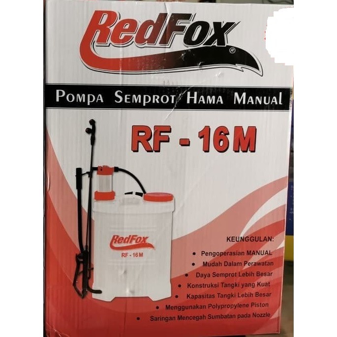 Redfox Pompa Semprot Hama Manual 16 L Tengki/Tangki Semprot Hama Pompa Solo RF-16M