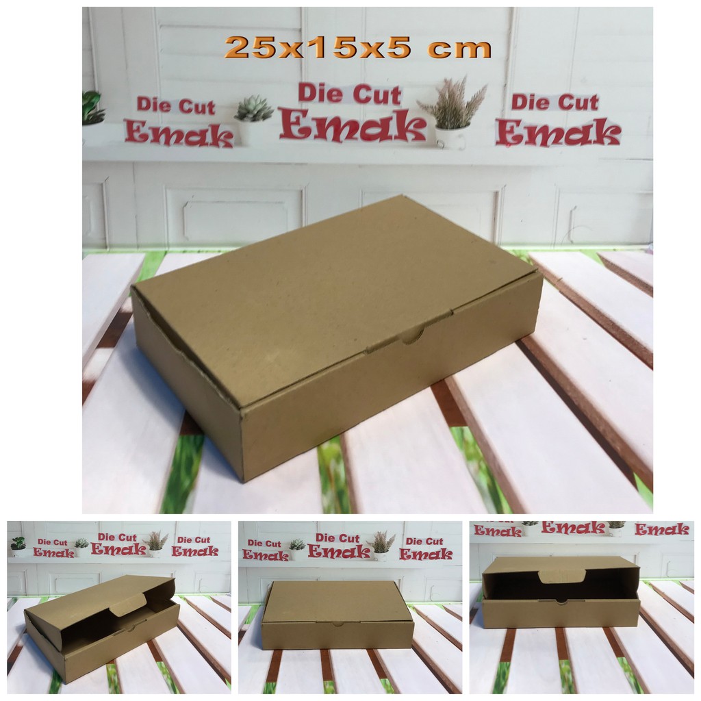

kardus uk 25x15x5 .cm kotak box karton Die Cut