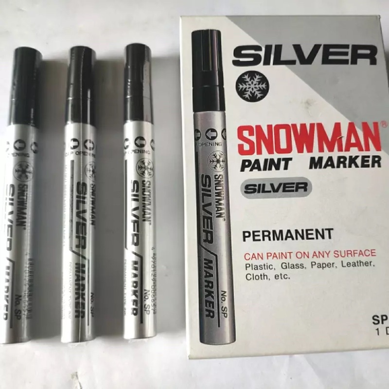 

spidol snowman permanent silver