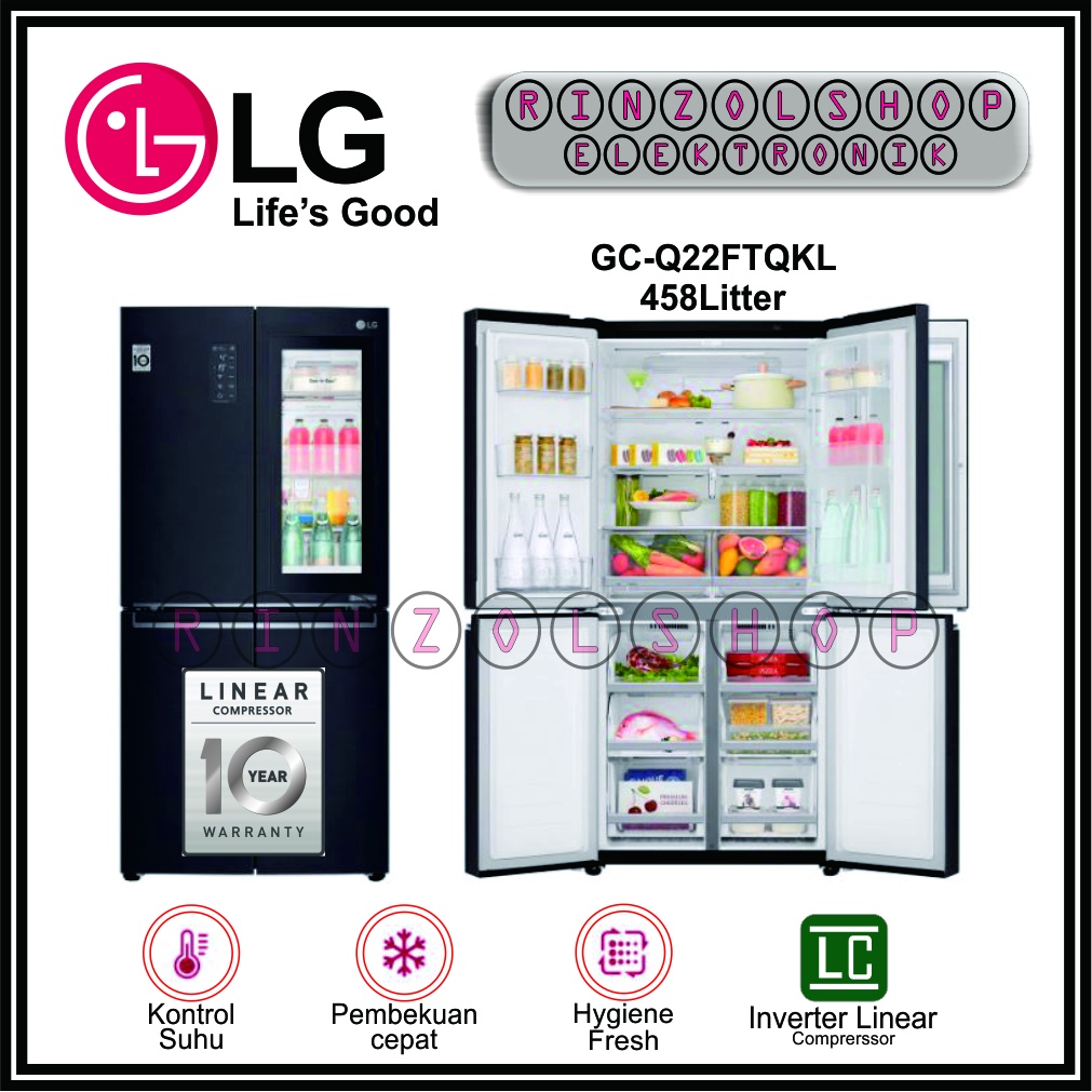 KULKAS LG GC-Q22FTQKL MULTI DOOR LINEAR INVERTER