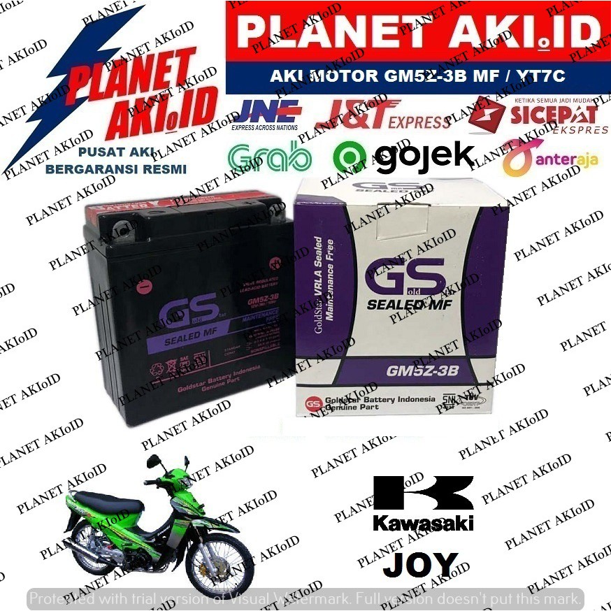 Aki Motor Kawasaki Joy GM5Z3B Accu Kering MF