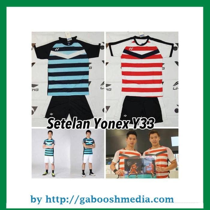 Jersey Kaos Setelan Baju Badminton / Bulutangkis Yonex Y33 Polos