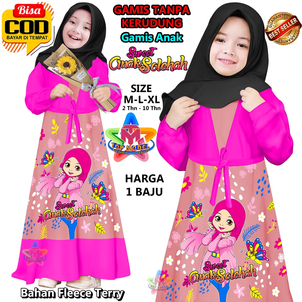 Gamis anak anak, Gamis Anak Sholeha, TM 00063 gamis anak trend, gamis anak termurah, gamis anak animasi