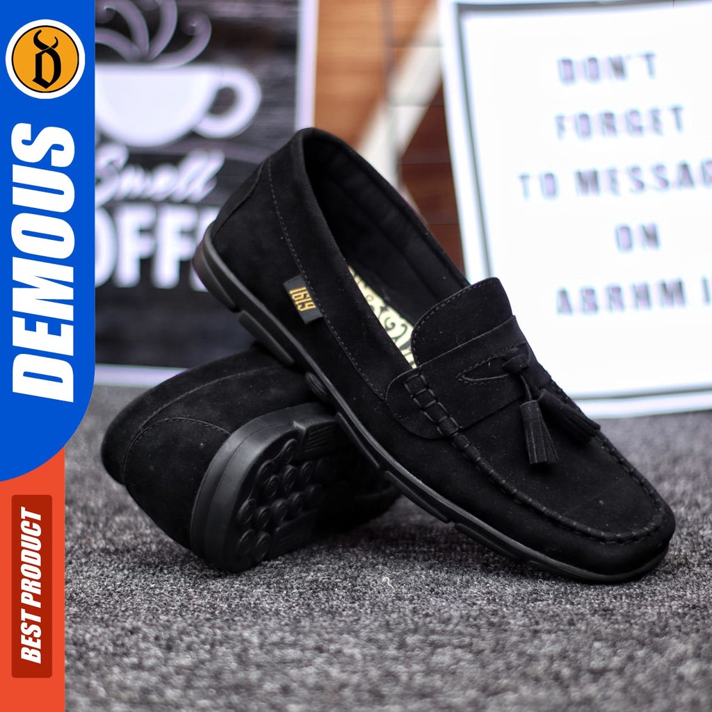 DEMOUS Eyki - Sepatu Slip On Pria Casual