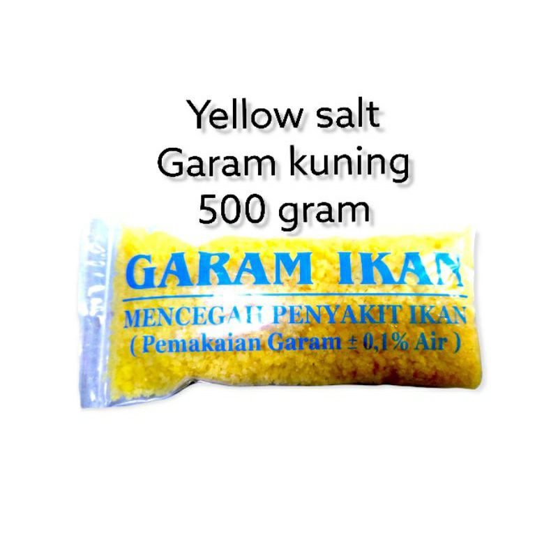 GARAM IKAN / GARAM KUNING / YELLOW SALT 500 GRAM GARAM OBAT KARANTINA IKAN