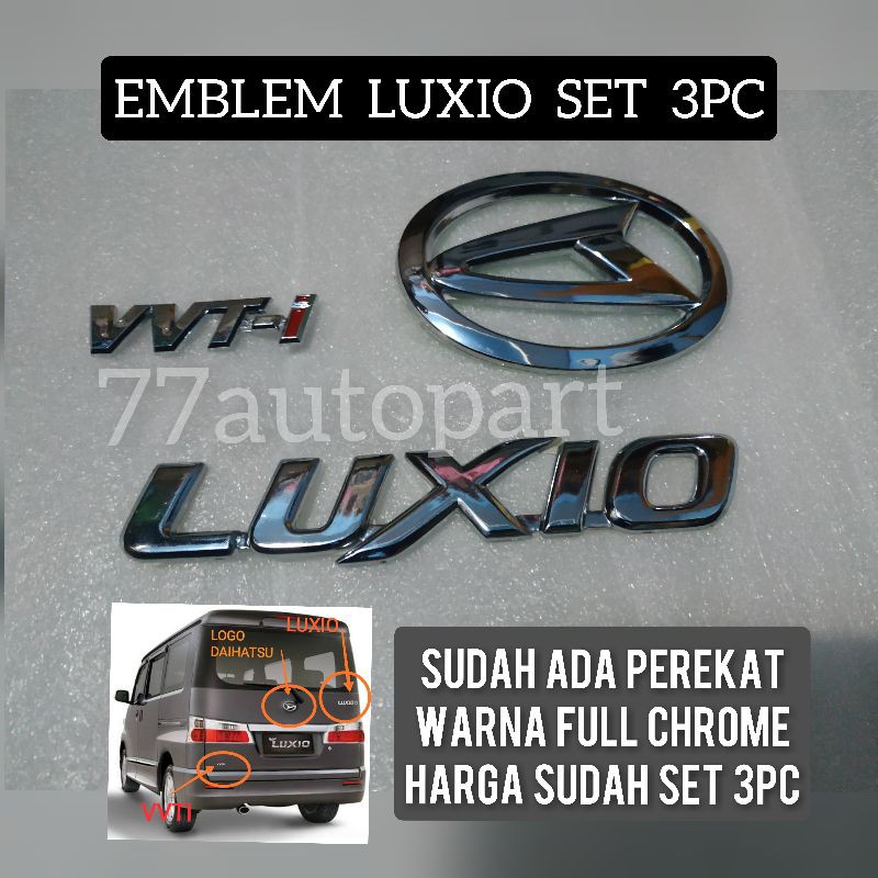 Emblem logo luxio set 3pc