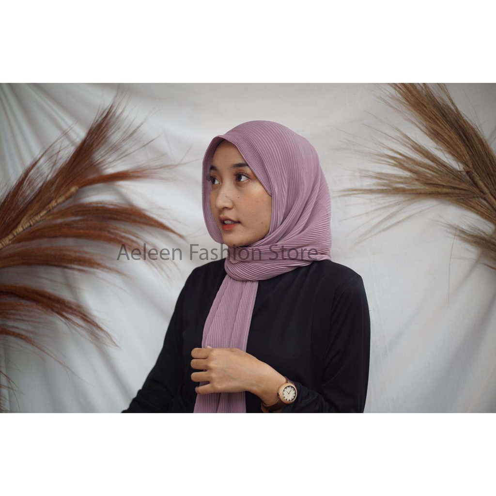 Premium Pashmina Plisket Ceruty Babydoll//Pashmina Full Plisket Pleated Shawl