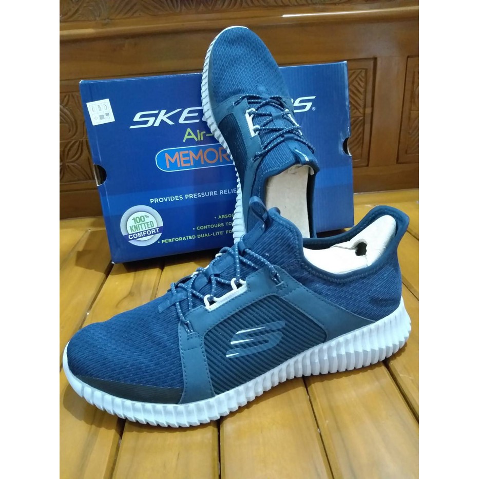 Sepatu Skechers Air Cooled Memory Foam Navy