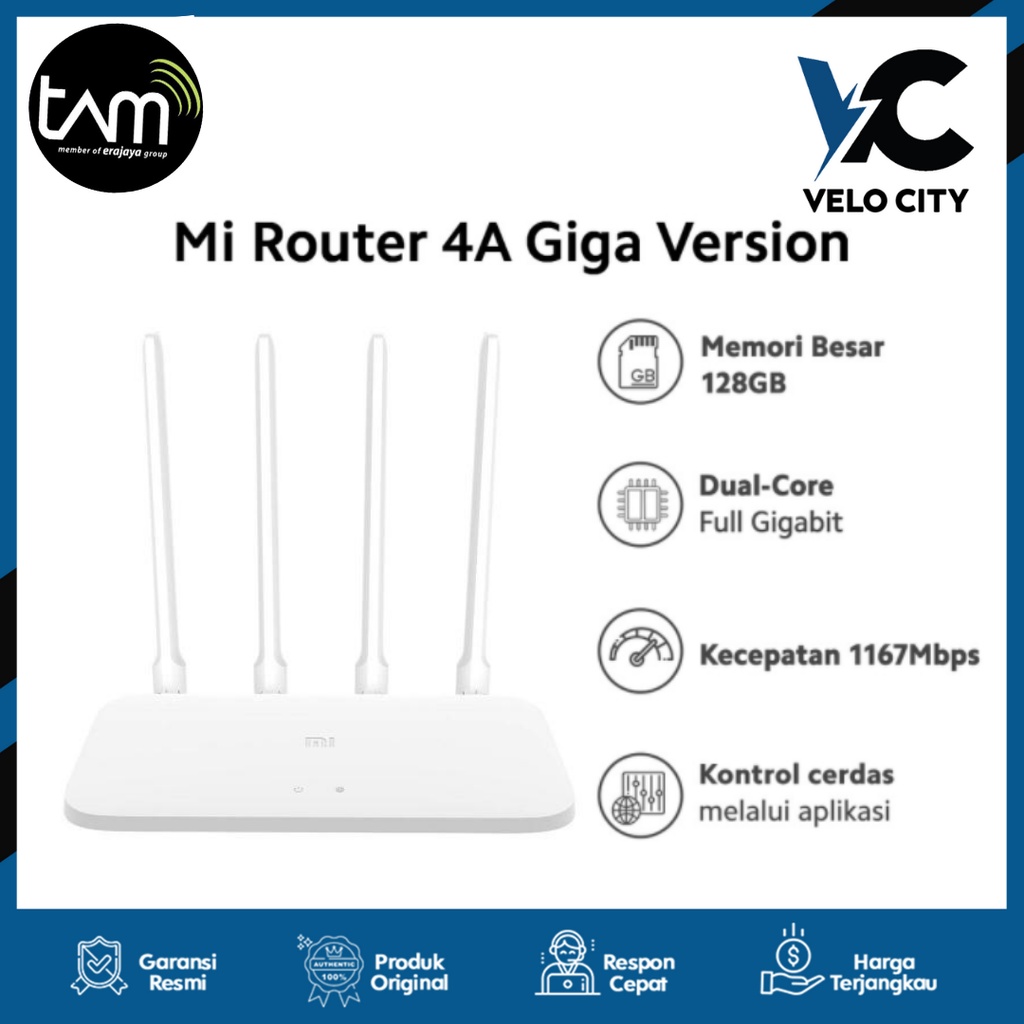 Xiaomi Mi Router 4A Dual-Core Full Gigabit 4 Wireless Garansi Resmi