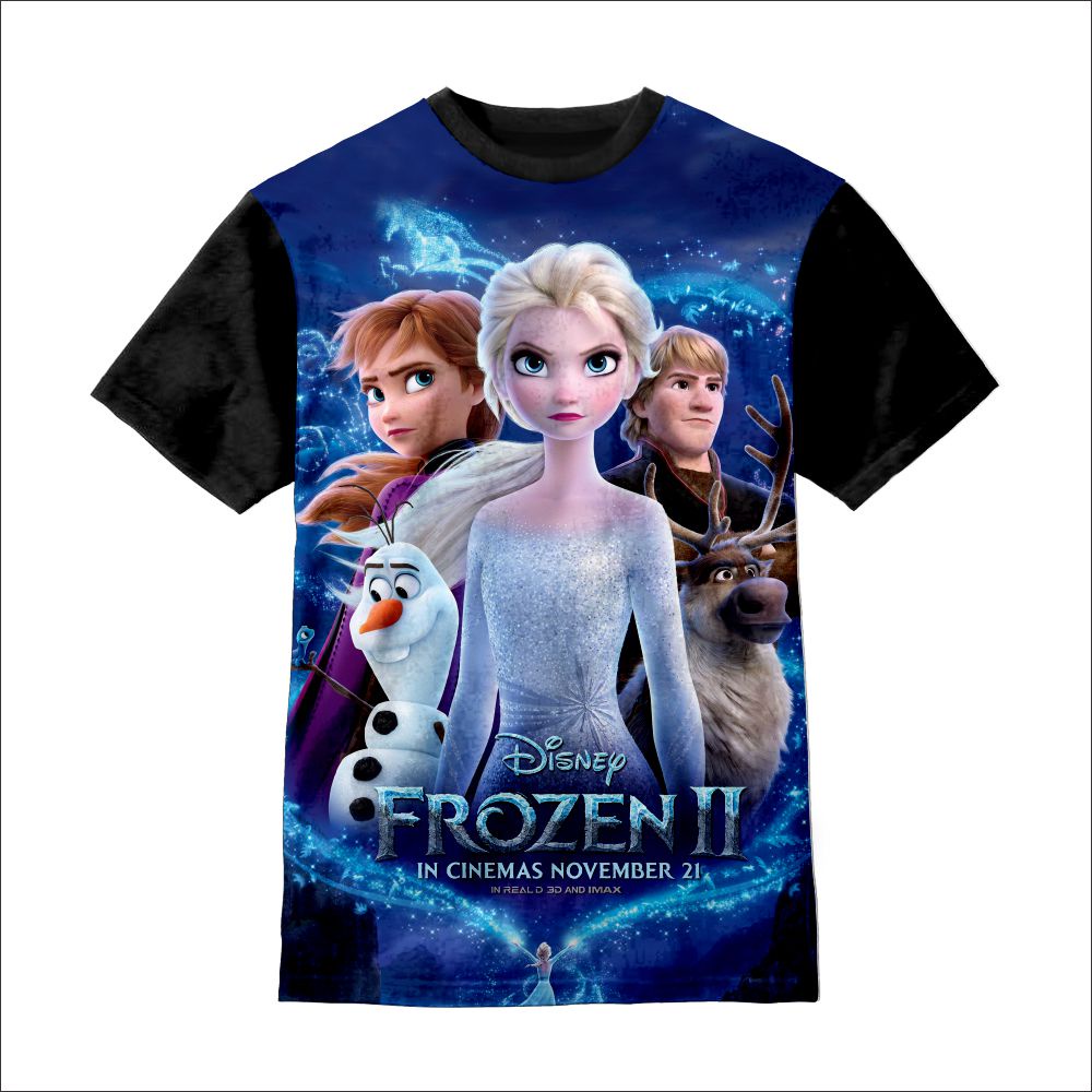Baju Kaos Anak Perempuan Frozen Ii Movie - Baju Kaos Anak Perempuan Premium