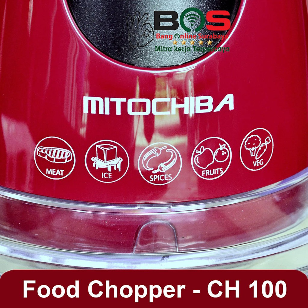 Mitochiba Food Chopper CH 100 Penghalus Daging Bumbu Blender CH-100