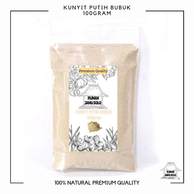 

RUMAH JAMU SOLO - Kunyit putih bubuk 100gram rempah kunyit putih minuman tradisional bumbu dapur