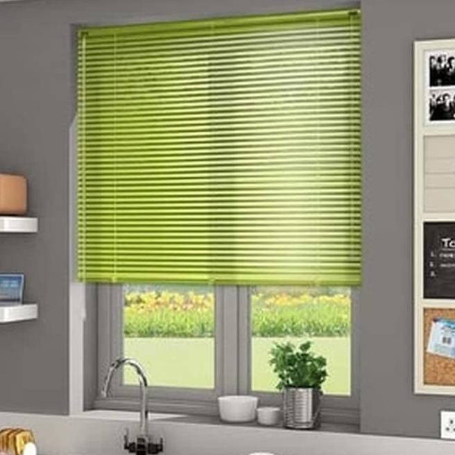 WFEW KERAI PLASTIK TIRAI JENDELA GULUNG ROLLER BLIND HORIZONTAL BLIND KREI - PUTIH 60X180CM C081