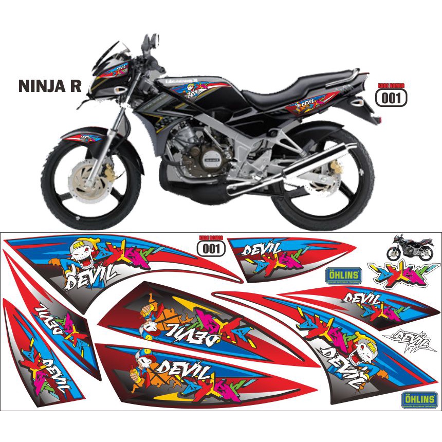 striping ninja r / decal ninja r / variasi ninja r