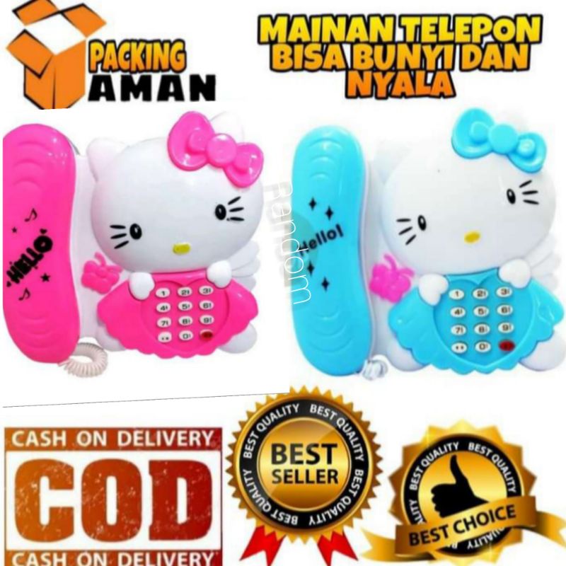 Telepon Hello Kitty Telefon Rumah Mainan Telepon Anak Mainan Anak Telpon Telponan