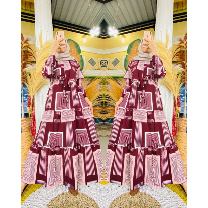 Gamis cantik bahan wolfis