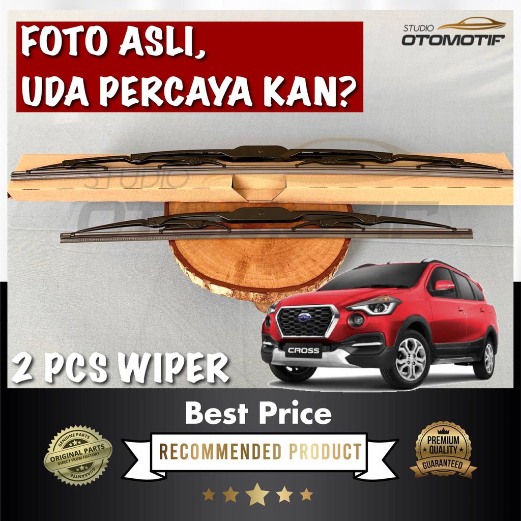 WIPER MOBIL DATSUN GO CROSS STAINLESS STEEL MODEL ORIGINAL 1 PCS