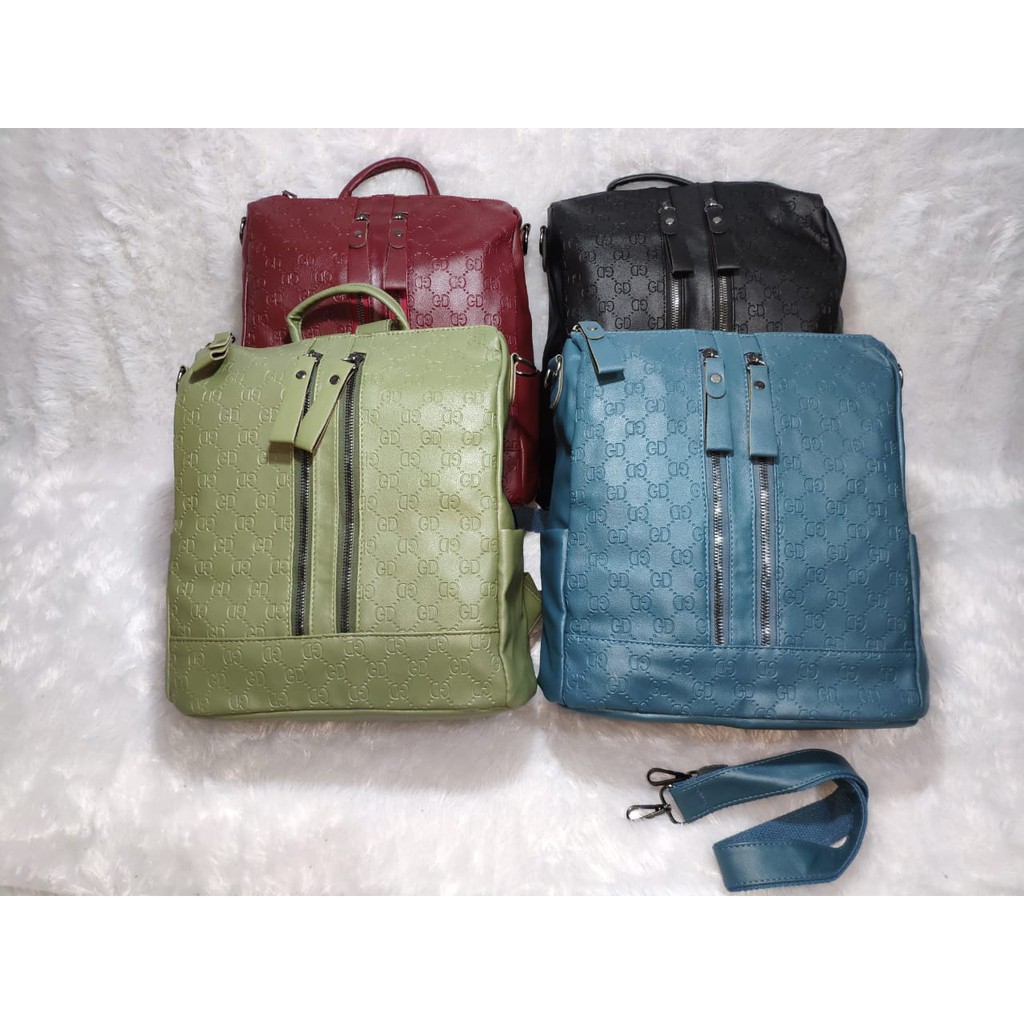JK 665 1KG MUAT 2PCS TAS RANSEL FASHION WANITA IMPORT BAG BACKPACK E7010 T056