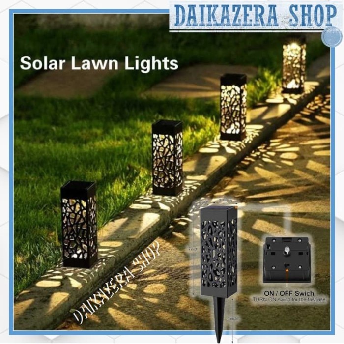 Lampu Taman Lampu Tancap Solar Panel Tenaga Surya Garden Warm Light