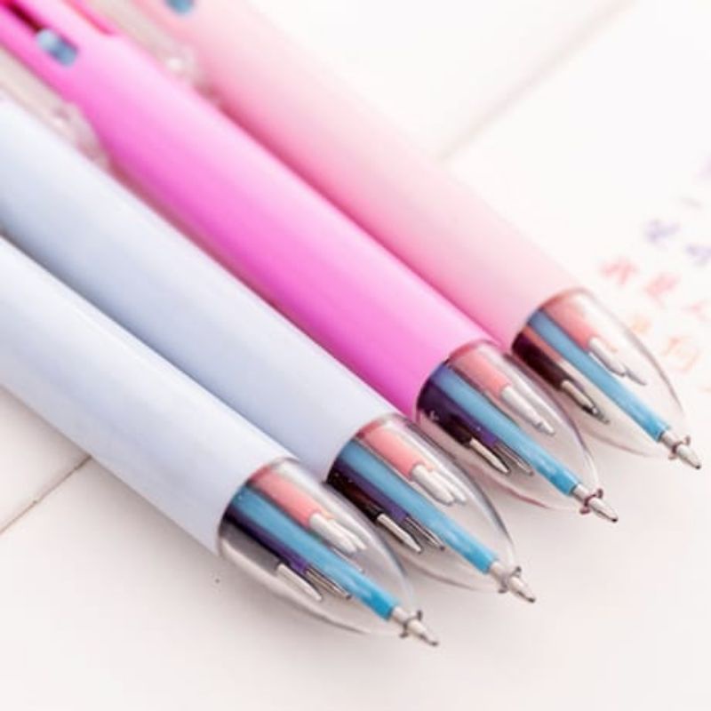 Pulpen 6 warna motif unicorn alat tulis motif kepala unicorn pena pen karakter