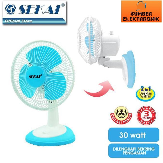 Desk Fan Kipas Angin Meja Sekai 7 inch DFN706 Free Bubble