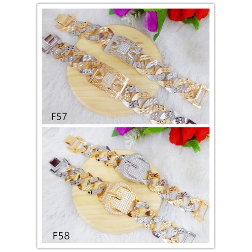 Gelang Xuping Permata Rantai Kombinasi Lapis Emas 18k F57,58