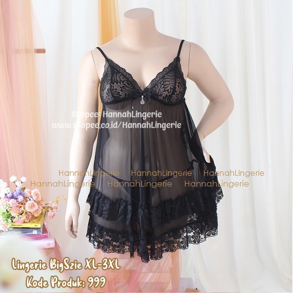 [BISA COD] XL XXL 3XL Baju Tidur Seksi Ukuran Besar Lingerie Big Size Cantik Kado Pernikahan 999