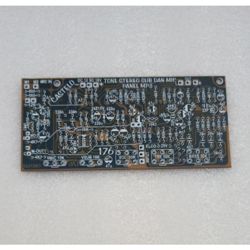 PCB Tone Control Stereo Subwoofer Dan Mic Type 176