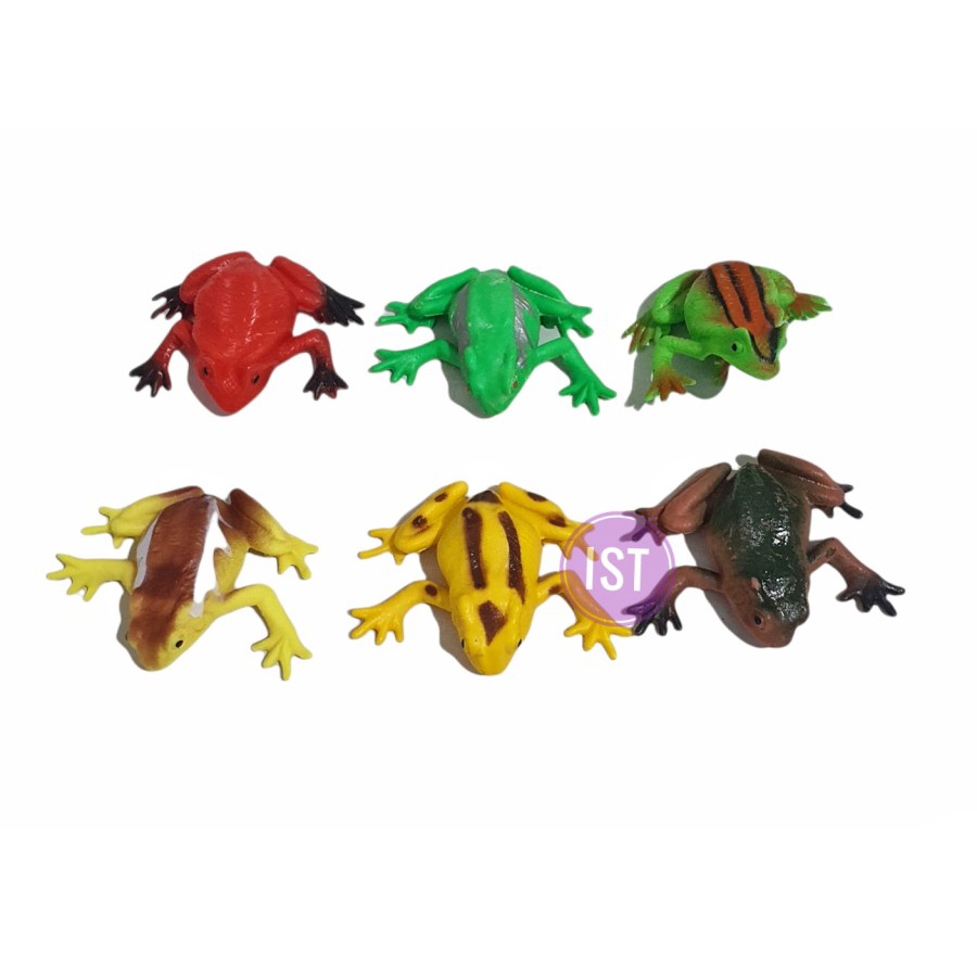 MWN Mainan Binatang Reptile Forest Katak 6 pcs TS14