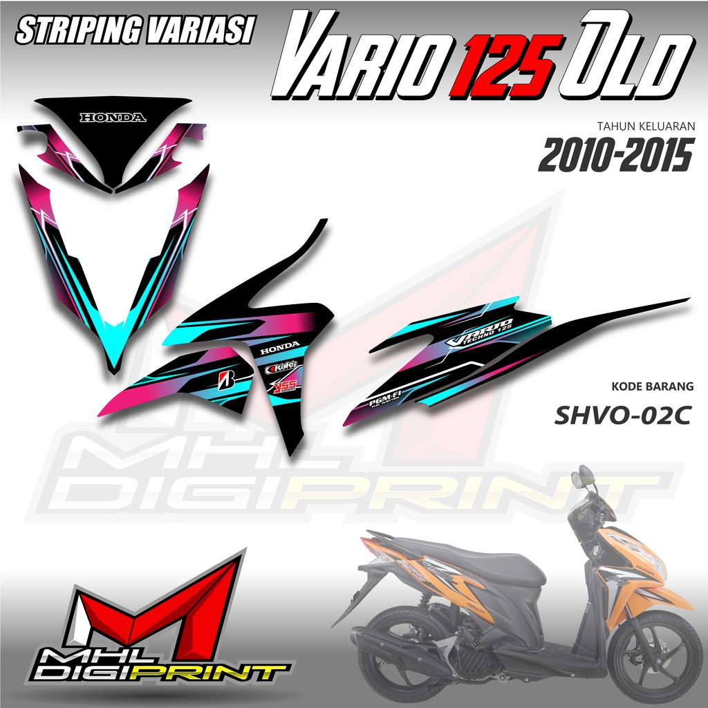 STIKER STRIPING VARIO 125 OLD - STIKER VARIO TECHNO 125 - SHVO 02