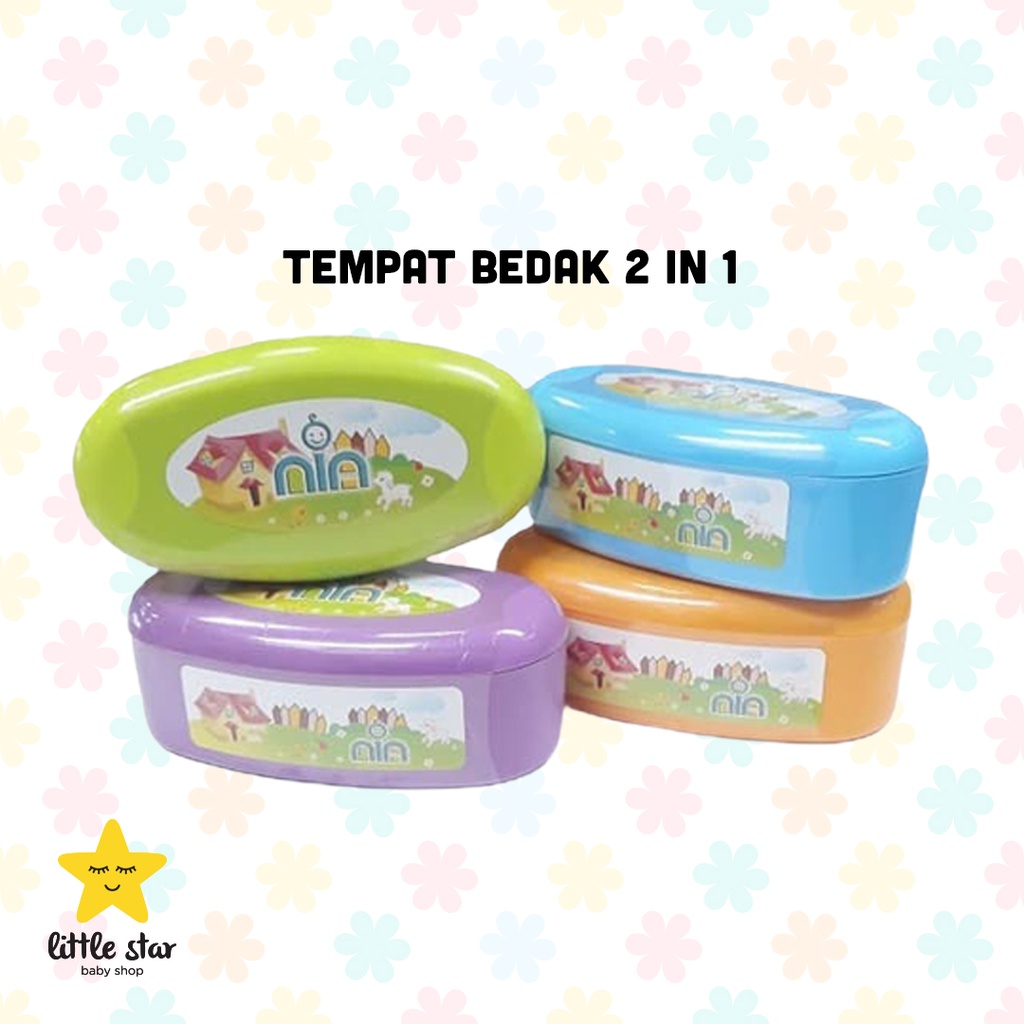 Tempat Bedak Bayi Nia 2 in 1 | Anti Pecah