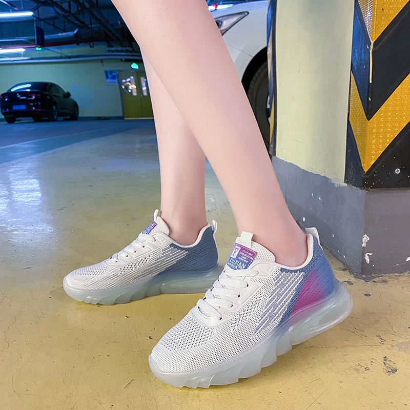 [Import] Taspopo 1020 Sepatu Sneaker Reflektif Wanita Bertali Korea Original Fashion Murah