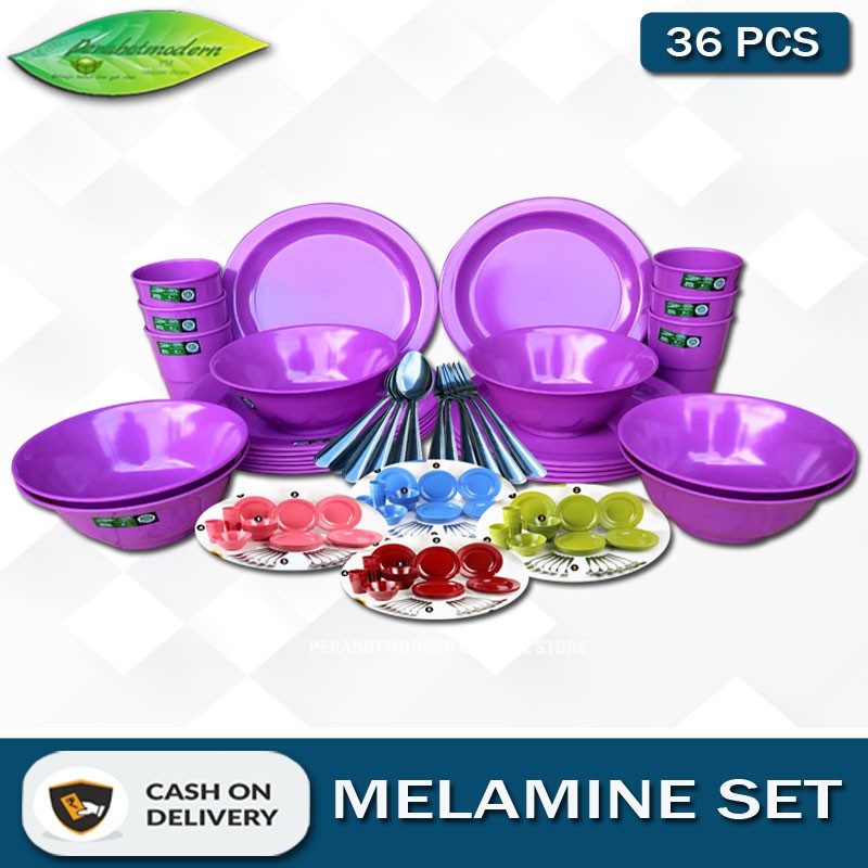 Peralatan Makan Dinner Set 16 pcs Piring Mangkok Gelas (AS) Semi Melamine GENEVA