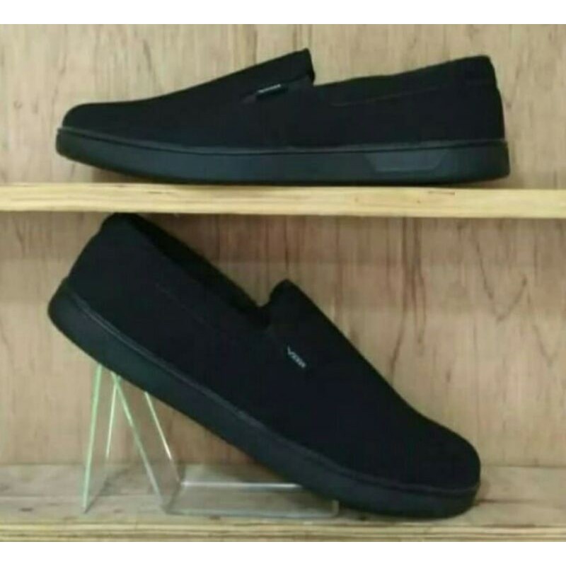 sepatu van's replika murah sepatu sekolah sepatu santai full-Black