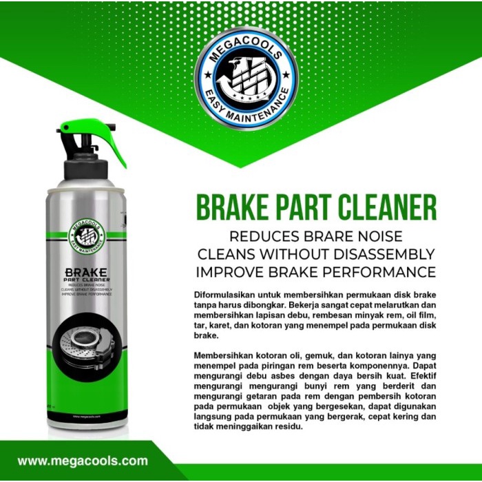 Megacools Brake Part Cleaner 500 ml Pembersih Rem Mobil Sepeda Motor