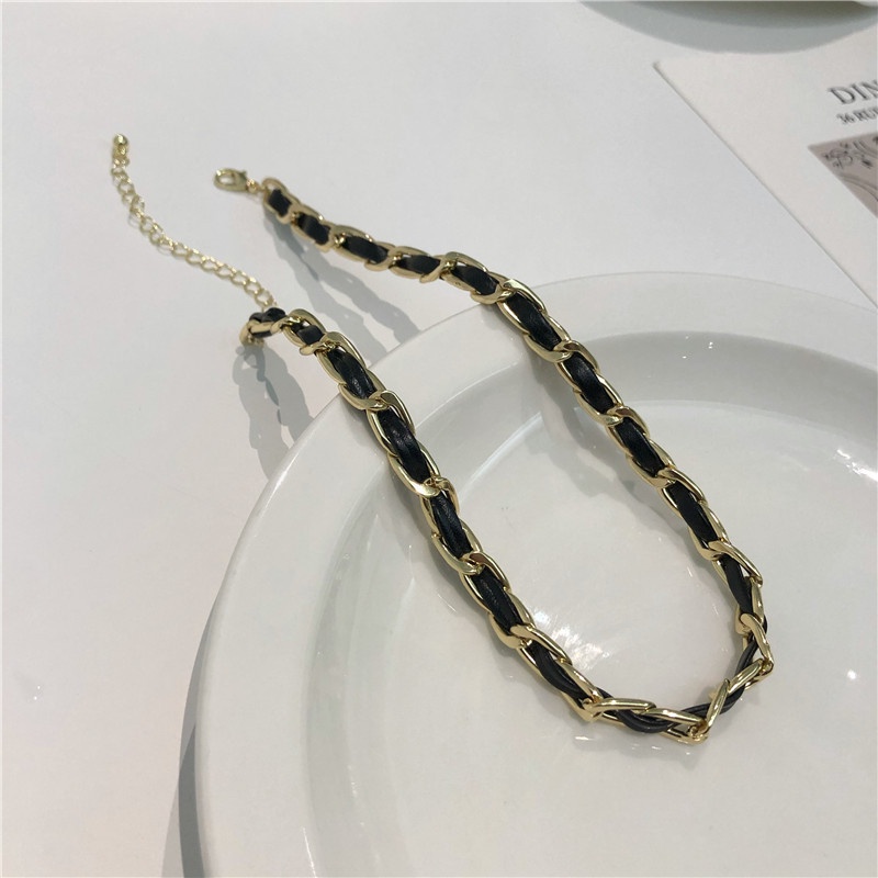 Kalung Gelang Rantai Klavikula Gaya Vintage Korea