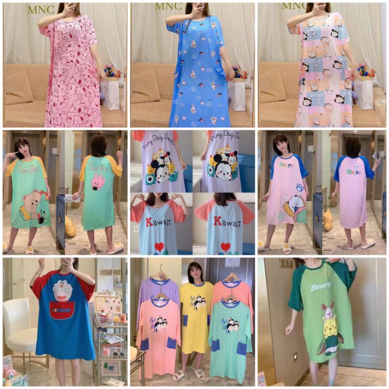 New Daster Jumbo Import/ Baju Tidur Wanita Murah / Daster Wanita Jumbo Import C08-A,B,C