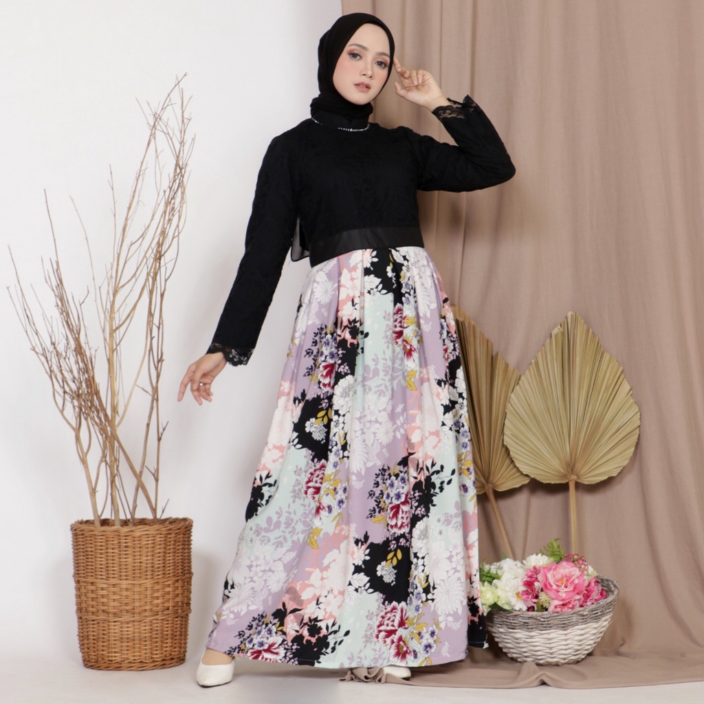 Jual BELINDA DRESS / DRESS DEWASA /DRESS BROKAT/ DRESS BROKAT KOMBINASI ...