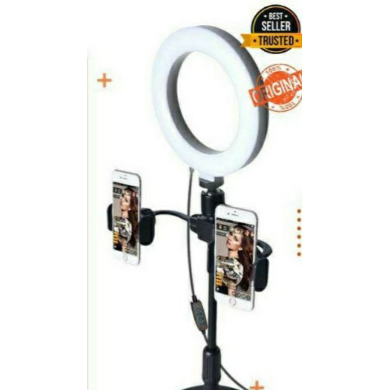 Lampu Tik Tok  , Stand Flexible Ring Light 49CM Stand Holder Lampu Make Up MUA LED