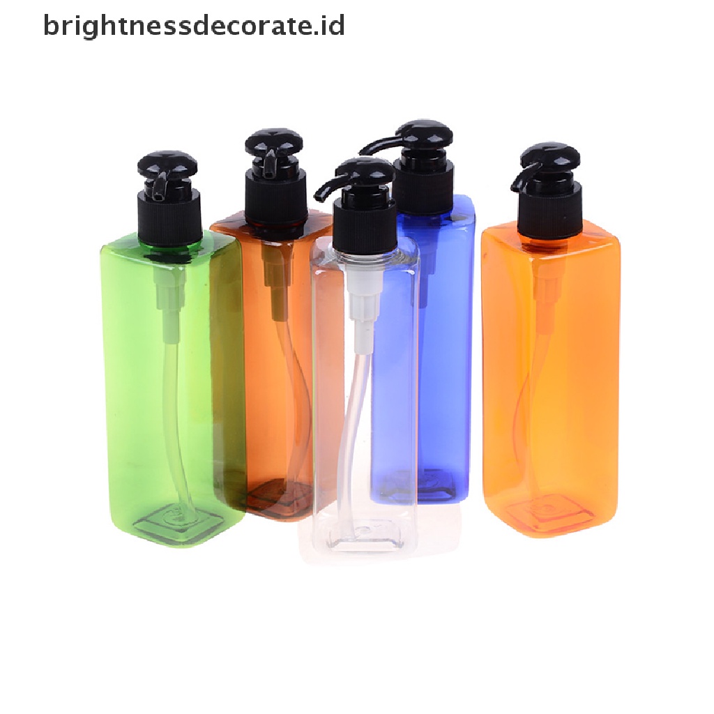 1pc Botol Dispenser Sabun Cair Sampo Model Pompa Tangan Bahan Plastik 250ml Untuk Kamar Mandi