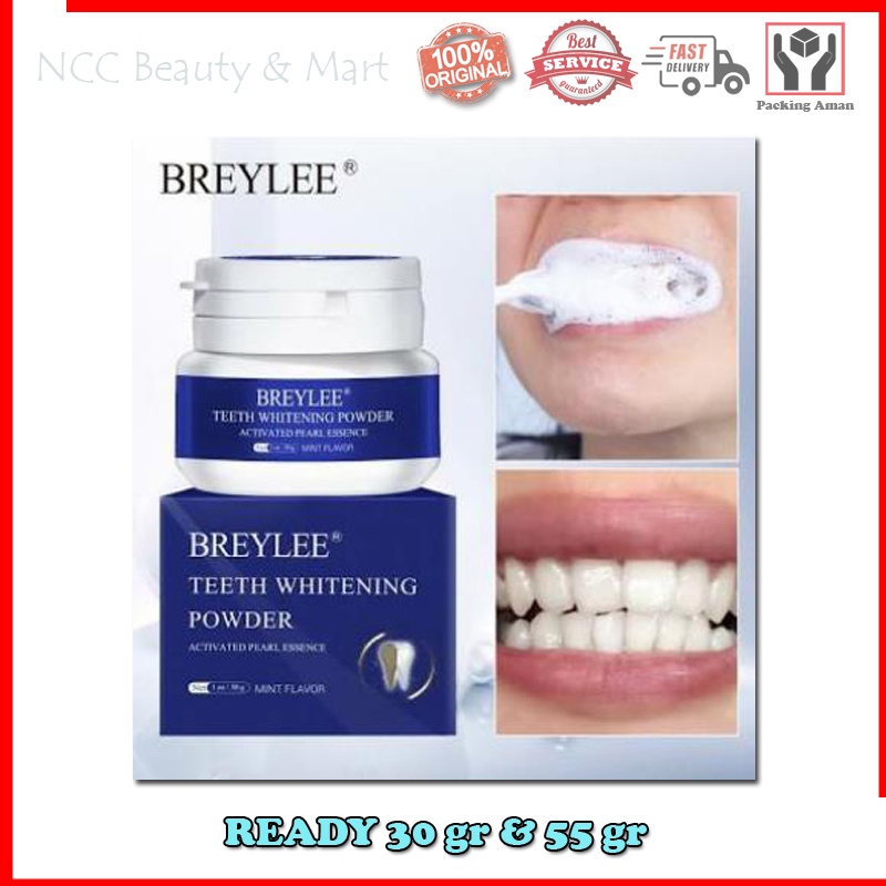 * NCC * Breylee Teeth Whitening Powder With Activated Pearl Essence Pemutih Gigi Bubuk Breyle