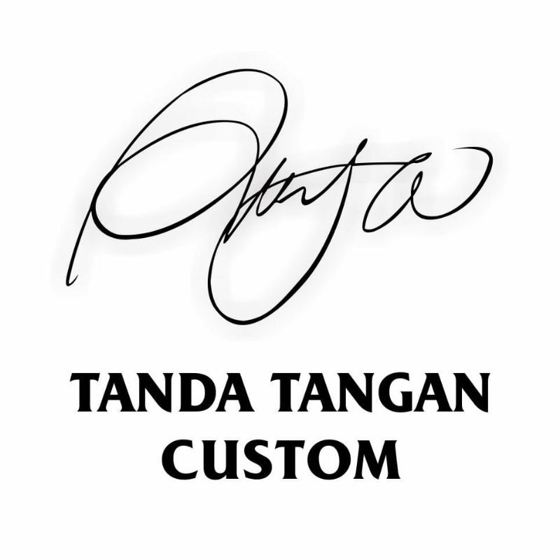 Sticker tanda tanggan custom cutting sticker motor hp dll