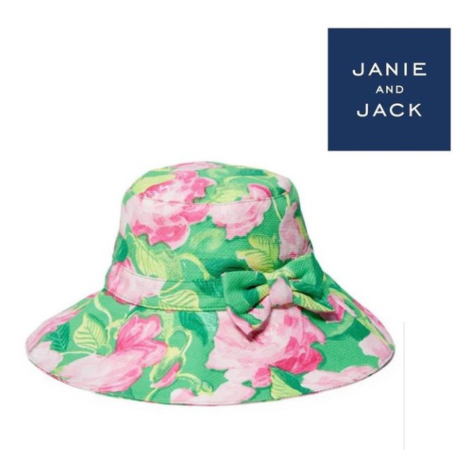 Topi anak janie and jack bucket hat - green rose ready size: 6-8th