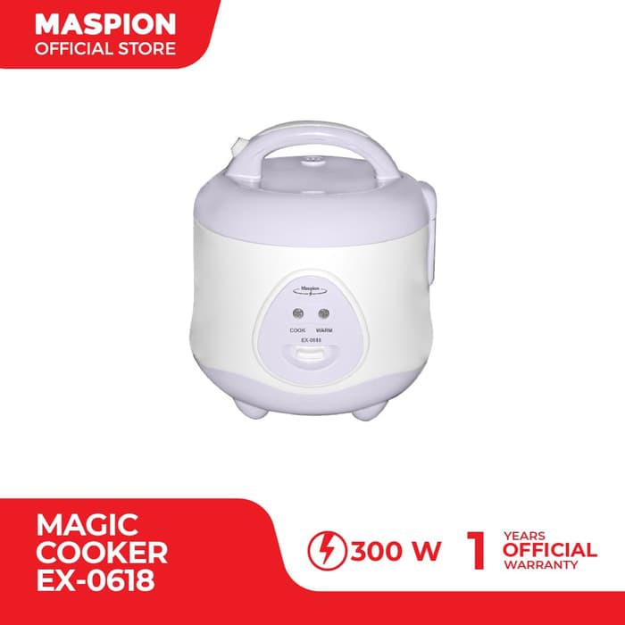 MASPION Magic Cooker 0,8 Liter / Rice Cooker 3in1 0,8 Liter EX 0618 - Garansi Resmi 1 Tahun