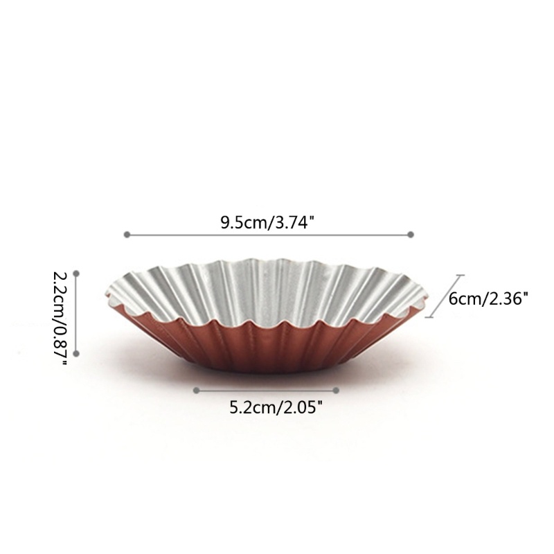 Zzz Loyang Cetakan Cupcake / Muffin / Pie Bentuk Oval Bahan Carbon Steel