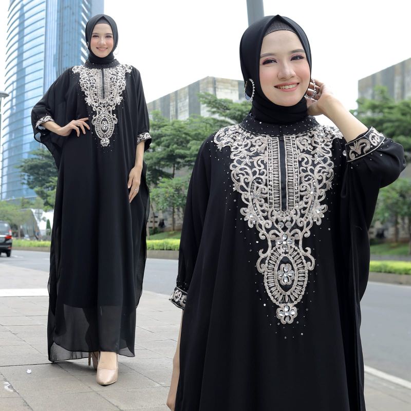 Kaftan Ariana/ Kaftan Wanita Premium / Bahan Ceruty Babydoll /Kaftan Wanita Terbaru 2021/Kaftan Kond